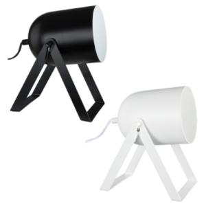 Brightstar TL194 Metal Desk Lamp - 1 x 60W (11W) ES, Black/White