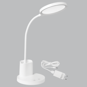 Brightstar TL649 White Rechargeable LED Table Lamp with Dimmable CCT and USB Charging