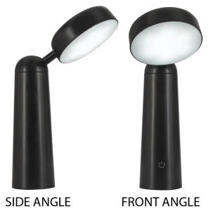 Brightstar TL658 Rechargeable Mini LED Table Lamp with Touch Control and Foldable Head, Black