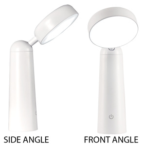 Brightstar TL659 WHITE Rechargeable Mini LED Table Lamp with Touch Control, CCT, and Foldable Head