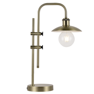 Brightstar TL673 Antique Brass Adjustable Metal Table Lamp