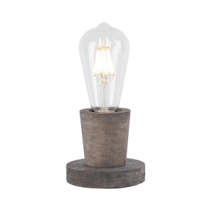 Brightstar TL677 Metal and Dark Wood Table Lamp - 1 x 40W (11W) ES