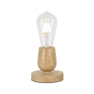 Brightstar TL678 Wood and Metal Table Lamp with Rattan Accents