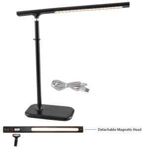 Brightstar TL686 Black Rechargeable Multifunctional Magnetic LED Table Lamp with Touch Control