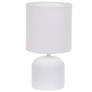 Brightstar TL834 White Ceramic Table Lamp with Fabric Shade