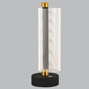 Brightstar TL844 Black Dimmable LED Table Lamp with Touch Switch, Black and Gold Finish