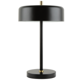 Brightstar TL849 BLACK Metal Table Lamp with Matt Black, Sand Gold, and White Inner Finish