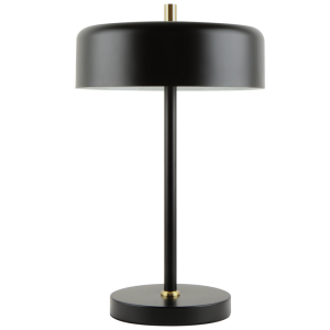 Brightstar TL849 BLACK Metal Table Lamp with Matt Black, Sand Gold, and White Inner Finish
