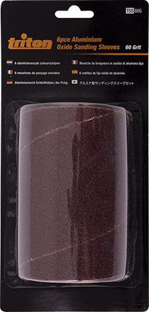 Triton 6Pc Sanding Sleeves 60Grit For Spindle Sander