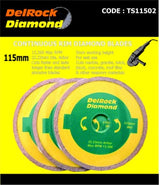 Diamond Blade 3Pce Set 115Mm Cont. Rim  Delrock