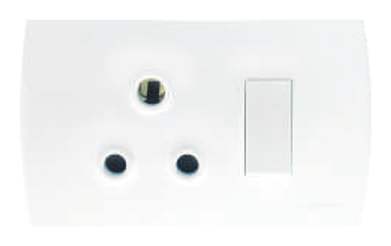 Onesto Trinity SINGLE SWITCHED SOCKET HORIZONTAL 4X2 - TSP2001H