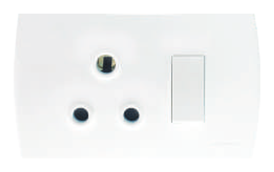 Onesto Trinity SINGLE SWITCHED SOCKET HORIZONTAL 4X2 - TSP2001H