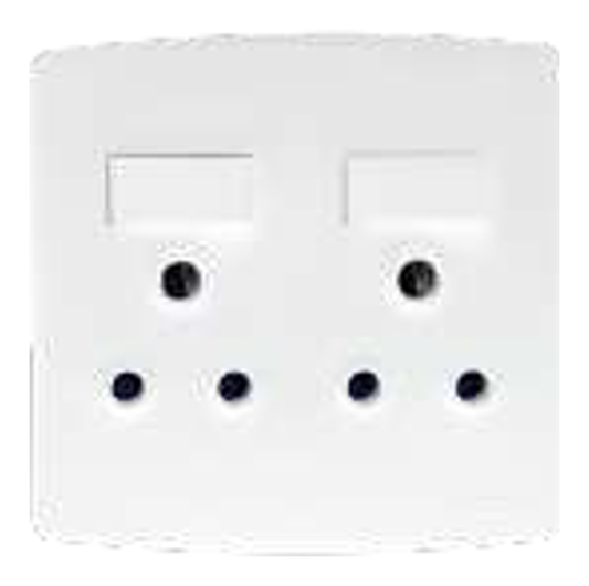 Onesto Trinity DOUBLE SWITCHED SOCKET, 4X4 - TSP4002