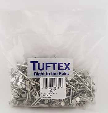 Nail Clout Galv 40Mmx1Kg P/P Tuftex