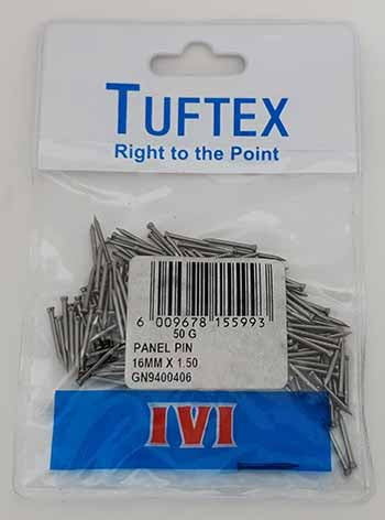 Nail Panel Pins 19Mmx50G P/P Tuftex