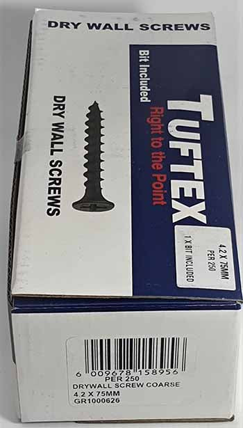 Screw Dry Wall 3.5X32Mm P/500 Tuftex