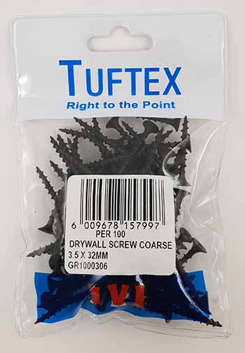 Screw Dry Wall 3.5X41Mm P/100 Tuftex