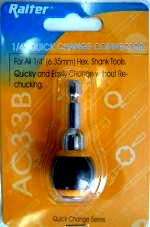 Quick Change Adaptor 1/4'Hex Snap-It! Fast System