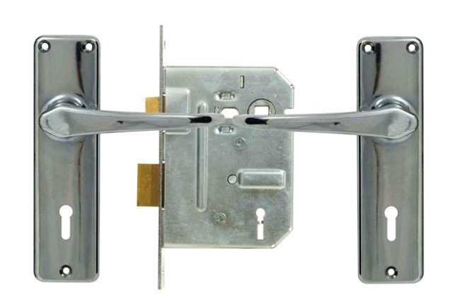 Lockset 2Lever Chrome Plated Sabs-Boxed