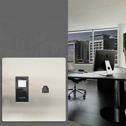 Cbi Stainless Steel All In 1 Phone & Internet Socket