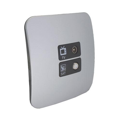 Veti 1 Tv And Satellite Socket Outlet - Black Modules