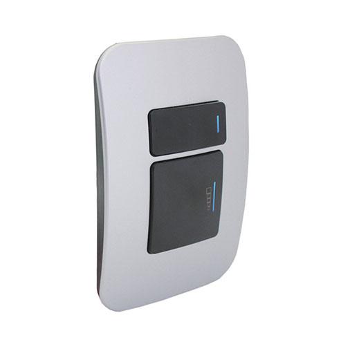 Veti 1 Push Button Dimmer With Locator Switch 400W - Black Modules