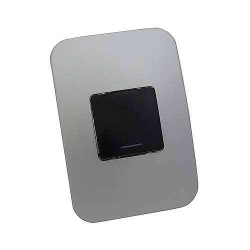 Veti 1 One Lever One-Way Light Switch - Black Double Module