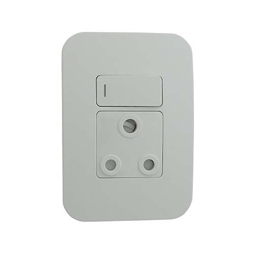 Veti 1 Single Switched Socket Outlet - White Modules