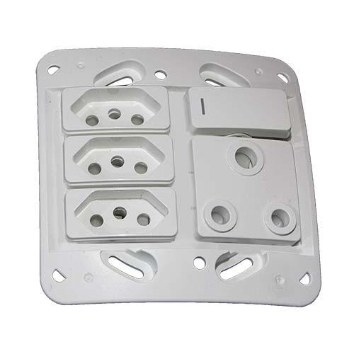 Veti Single Switched Socket Triple Rsa Slimline Sockets
