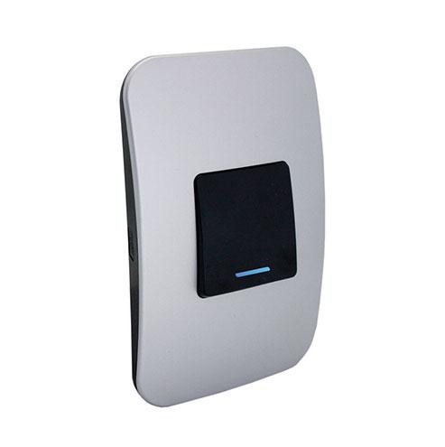 Veti 1 One Lever One-Way Light Switch With Locator - Black Double Module