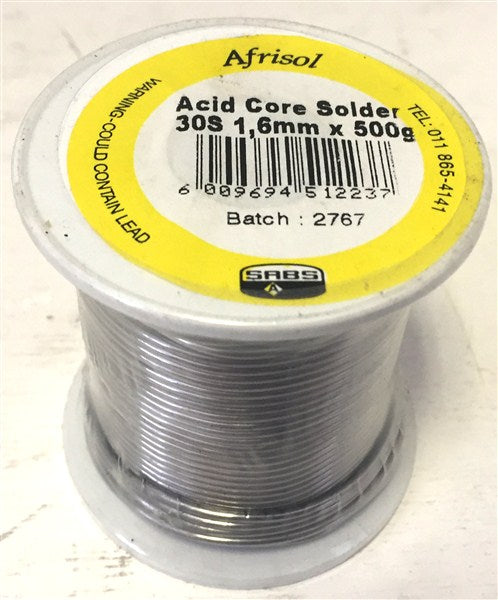 Solder Acid Core Reel 1.6Mm 500G