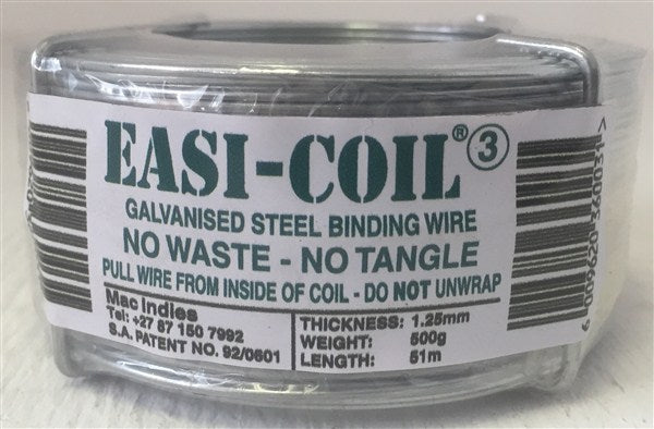 Wire Galv Easicoil 500Gr #01 0.71Mm 160Mt
