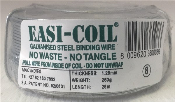 Wire Galv Easicoil 500Gr #03 1.25Mm 51Mt