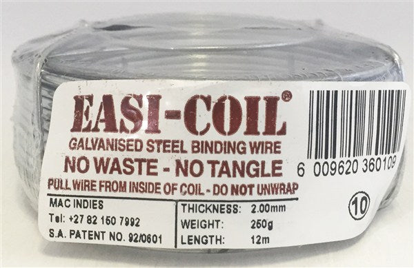 Wire Pvc Coated Galv Easicoil 250Gr #16 .07Mm/1.10Mm 60Mt