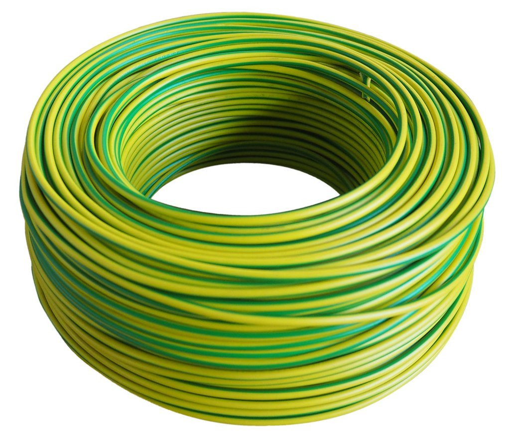 Wire GP 2.5mm Green/Yellow 100m coil