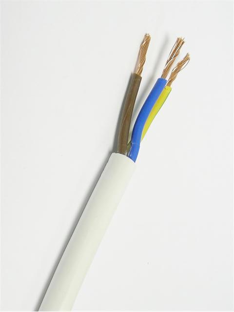 White 1.5mm x 2 Core PVC Cabtyre Cable (100m Roll)