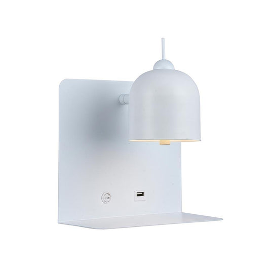 220Mm Metal Wall Light With Usb