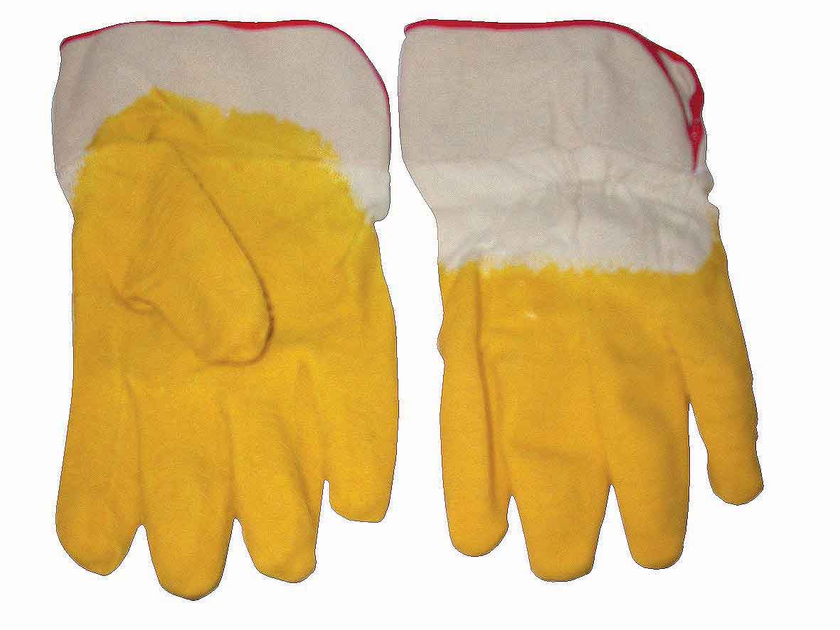 GLOVE MATSAFE LATEX CANVAS YELLOW 120 L