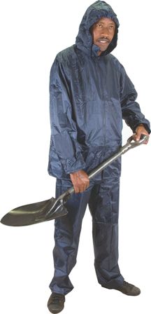 RAINSUIT MTS NAVY R/RIZED M 2PC +HOOD