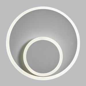Brightstar WB022 Grey Metal and Acrylic LED Wall Bracket with Moveable Centre Ring