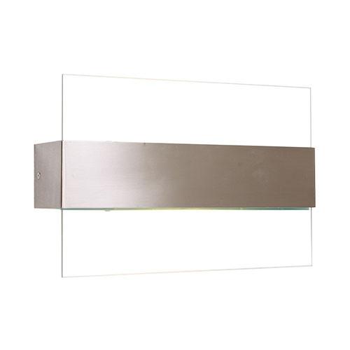 Satin Chrome Wall Bracket With Clear Glass
