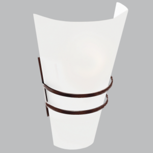 Brightstar Brown Metal Wall Bracket with Frosted Glass