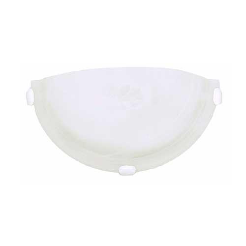 Metal Base With Alabaster Glass And White Clips Wall Light