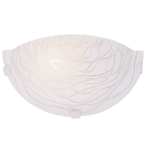 Brightstar WB1299/1 White Wall Bracket with Patterned Glass and Clips