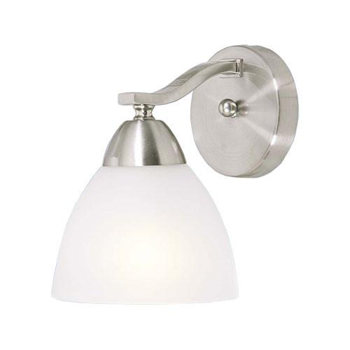 Satin Chrome Wall Bracket With Frosted Glass