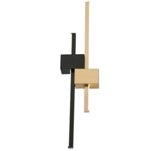 Brightstar WB281 Sand Black and Painted Gold Metal and Acrylic LED Wall Bracket