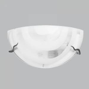 Brightstar WB3031 Satin Chrome Wall Bracket with White Opaque Glass
