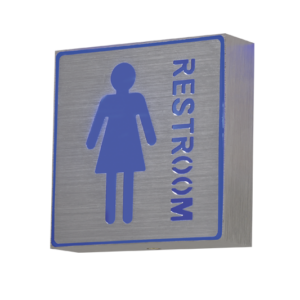 Brightstar WB306 Brushed Silver LED Female Restroom Sign