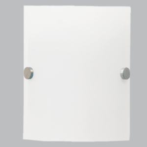 Brightstar WB3356 Satin Frosted Glass Wall Bracket with Chrome Clips