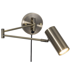Brightstar WB370 Satin Brass Metal Wall Bracket with Moveable Arms and Swivel Head